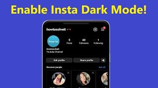 How to turn on instagram dark mode new update enable dark theme on instagram app - Howtosolveit