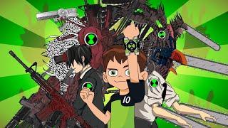 Best Of Ben 10 Chainsaw Man Team vs skibidi toilet  Fanmade Transformation