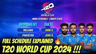 India Matches Full Details  T20 World Cup Schedule 2024