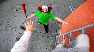 Horror Clowns VS Parkour POV  Halloween Chase VII