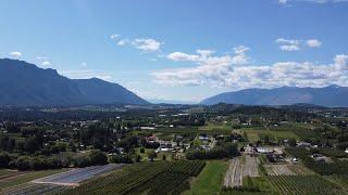 Creston B.C. Canadaan aerial view