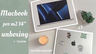 Macbook pro m2 14 silver UNBOXING + Review - My First Macbook
