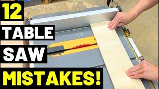 12 WORST TABLE SAW MISTAKES And How To Avoid Them...DONT DO THESE THINGS KickbackBinding