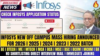 Biggest Hiring  Direct Interview Hiring  No Shortlisting  Infosys Mass Hiring Announced 2026-2021