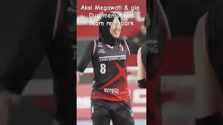 Aksi Megawati dan gia duo mematikan team volley red Sparks #sports #videoshort