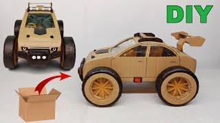 How To Make Monster Car At Home Step By Step  High Speed RC Car 4x4 - DIY