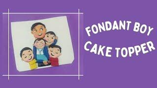 Quick And Easy Fondant Boy Cake Topper Fondant 2D Boy Cake Topper #fondantdecorations