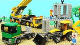 Lego Construction Site Skyscraper Building Mobile Crane Excavator