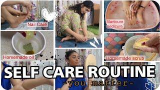 Pamper Routine  Homemade Bathing Powder & Oil+Menicure & Pedicure + Diy Face Mask #dailyvlog #life