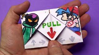 Drawing WHITTY VS BOYFRIEND - FRIDAY NIGHT FUNKIN Transformation ART-Pull Tab Origami Envelope CARD