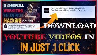 How To Download Youtube Videos In LaptopPCAndroidIphoneMACIpad In Just 1 Click For FRee