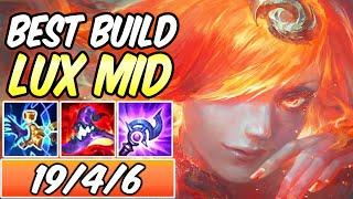 FULL BURST LUX MID DARK HARVEST Best Build & Runes  Diamond Lux Gameplay 93% KP - League of Legends