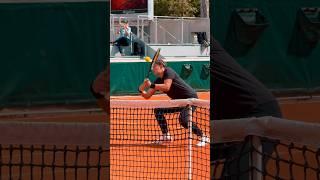 Hitting balls at Roland Garros#tennis #rolandgarros #shorts