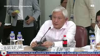 LIVE House quad-committee hearing on EJKs POGOS and Human rights violation from Duterte admin