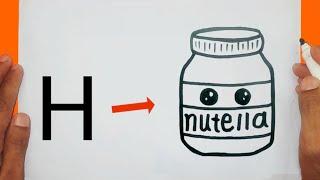 Cómo dibujar nutella paso a paso