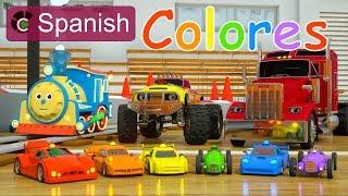 Learn Colors SPANISH - Colores y coches de carreras con Max Bill y Pete el camión - TOYS