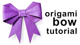 Origami - How to fold a paper BowRibbon ︎ Paper Kawaii