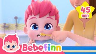 Morning routine songs for kids  Brush teeth and Wash your face  Bebefinn Nursery Rhymes