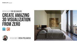 BEDROOM RENDERING WORKSHOP  3DS MAX + CORONA  BEGINNERS TUTORIAL