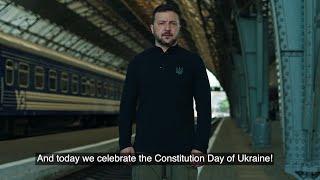 Zelenskys address on the occasion of Constitution Day 2024 Ukrainian News