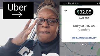 Uber  Uber comfort  I made 32.00 bucks in one trip