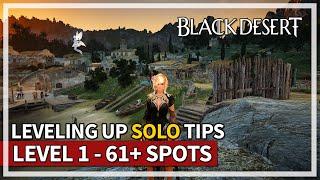 Fast EXP SOLO Leveling From 1 - 61+ Tips Guide  Black Desert