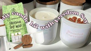 DIY Scented Freedom Soy Wax Candles at home   Candle making kit review  Microwave your wax