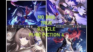 True 0 Cycle Pure Fiction 4  E0S1 Seele + Herta  E0S1 Jade + E0S1 Himeko. NO RNG