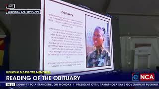 Lusikisiki Massacre Memorial  Reading of obituaries