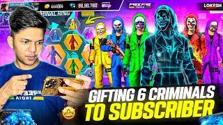 Gifting My Subscriber 7 Rare Criminals Bundles  RIP 30000 Diamonds   Free Fire