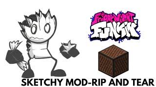 Friday Night Funkin Sketchy Remastered - Rip And Tear Minecraft Note Block Cover