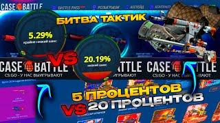 БИТВА ТАКТИК НА КЕЙС БАТЛ CASE BATTLE ЧТО ЛУЧШЕ 20% ИЛИ 5% ПРОВЕРКА ТАКТИК НА CASE BATTLE