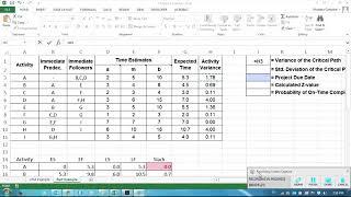 Operations Management using Excel Project Management Video 33