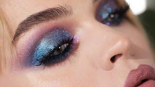 Blue Diamonds - Duochrome blue purple smokey eyes