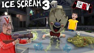 ICE SCREAM 3  Fishing Rod @ the Mall FGTeeV Double Glitches Game