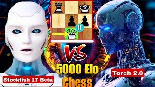 5000 Elo PERFORMANCE Stockfish 17 Beta Played Brilliant Game With Torch  Chess com  Chess  AI