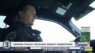 Verona police tackle winter storm