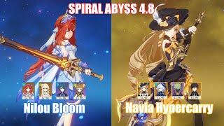 C0 Nilou Bloom & C0 Navia Hypercarry  Spiral Abyss 4.8  Genshin Impact