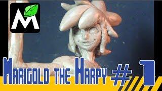 Sculpting Marygold the Harpy part 1 Making the body  Friki Sculpt in wax