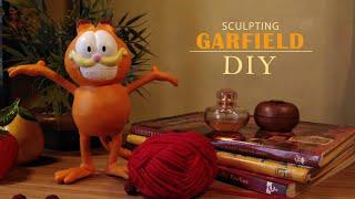 How To Make Garfield With Air Dry Clay  Sculpture Tutorial  DIY