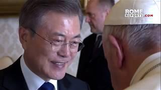 Pope meets Moon Jae-in dialogue and reconciliation in Korea needed for peace