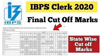 IBPS Clerk Final Cut Off 2020  #ibpsclerkfinalcutoff2020