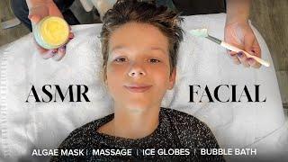 ASMR Face Massage  Giving My Son A Facial