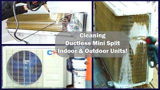 Ductless Mini Split Cleaning Outdoor Coil Indoor Coil Fan Wheel Blower Housing Methods