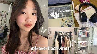 introvert activities   reorganizing college life online shopping haul homebody