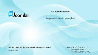 RSCapri overview. Responsive Joomla 4 template