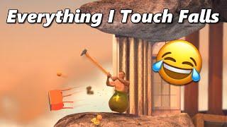 Getting Over It But Everything I Touch Falls? - MODDED Getting Over It With Bennett Foddy