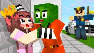 Monster School  Zombie x Squid Game PRINCESS IN LOVE WITH A CRIMINAL - Minecraft Animation
