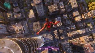 Falling to your death in Spider-Man 2..