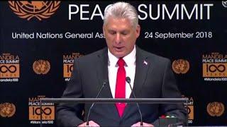 Cuban President Miguel Diaz-Canel denounces aberrant U.S. embargo